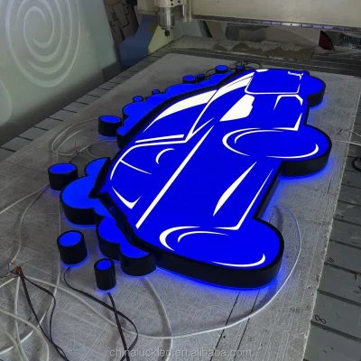 Outdoor 4S Dealership Signage for Companies Hospitals; Custom 3D Design; Front Lit Illumination RGB Lighting Waterproof LED