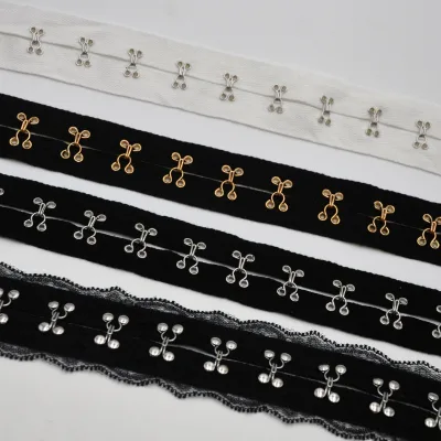 CYG High Quality Pair Hook and Eye Tape Trim for Sewing Quilting Corset Bra Dance Bridal Costumes
