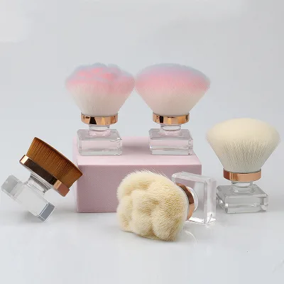 New Transparent Handle Nail Dust Cleaning Brush Makeup Powder Foundation Nail Dust Brush