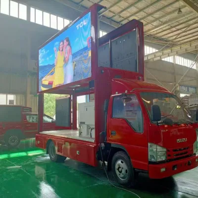 National VI LED Advertising Vehicle for Street Vending Cart Outdoor Use Red Color Model CLW5030XDWB6