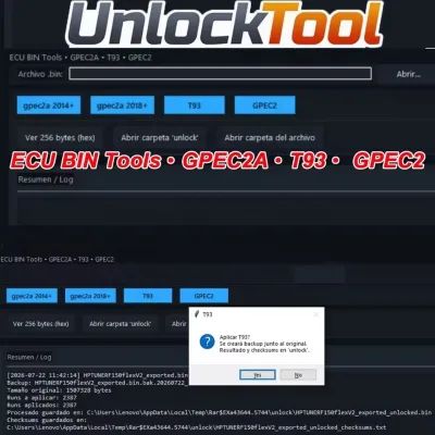 ECU BIN Tools Unlock ECU GPEC2A T93 GPEC2