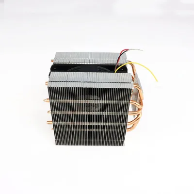 High Power Factory Custom Design Aluminum CPU Heat Sink 5 Heat Pipe Stacked Heatsink