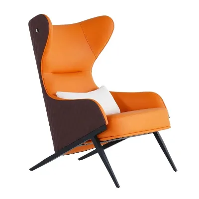 Modern Tufted PU Leather High Back Armchair Recliner for Apartment and Hotel Use
