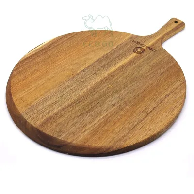 Acacia Wood Natural Pizza Peel With Foldable Rubber Handle for Easy Storage Luxury Pizza Paddle for Baking in Kitchen