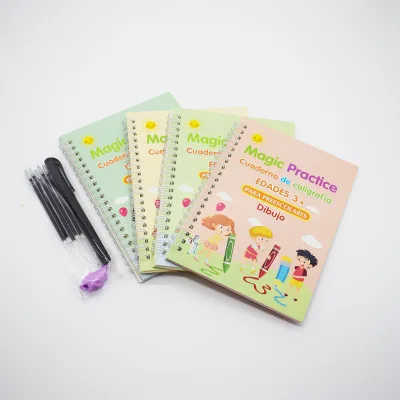 Customizable Magic Books Wholesale Grooved Hot Sale Pen Control Workbook Disappearing Handwriting English Learning Book for Kids
