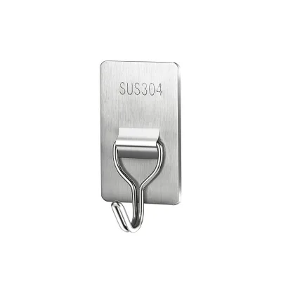 Stainless Steel Viscose Kitchen Wall Mounted Punch-free Hook with Waterproof Design Single Hook