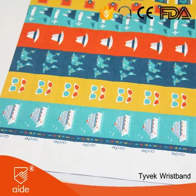 Custom Logo Festival Waterproof Tyvek Ticket Event Paper Wristbands Disposable Wristband Tyvek Wristband for Promotional Events