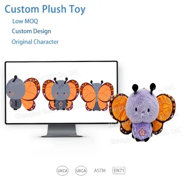 Small Size Animal Plush Toys Yiyi Custom Butterfly Stuffed Plushies Custom Creative Gifts For kids