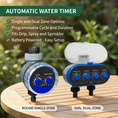 Automatic Drip Irrigation Water Timer Garden Single Dual Zone Irrigation Controller Watering Timer for Lawn Sprinkler System