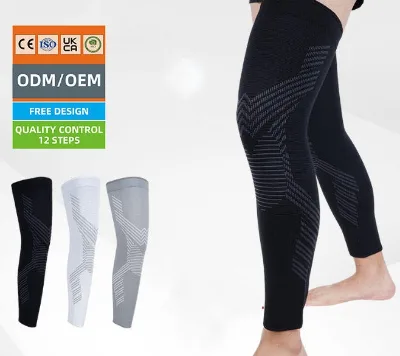 Custom Compression Sports Knee Joint Brace Support Pads Sleeves Full Running Long Leg Protector Wrap Guard Warm Elbow Pads