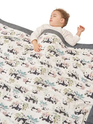 Four Seasons Baby Blanket Six-layer Bamboo Cotton Gauze Thin Quilt Cartoon Big Children Spring Autumn Nap Blanket