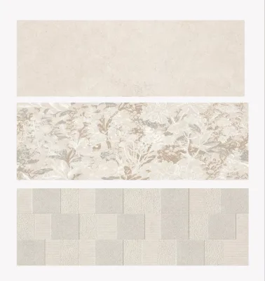 Minimalist 300x900 Bathroom Wall Tile With Art Decor Tile, Indoor Decorative Ceramics for Chain Store Restroom
