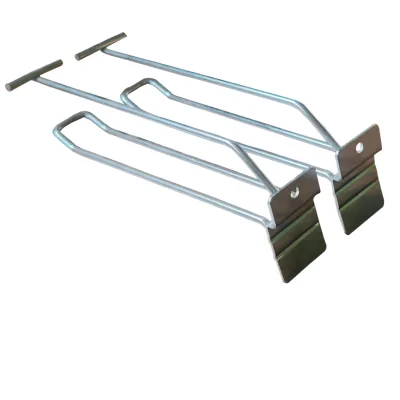 Hongtai Metal Slatwall Panel Security Display Hooks Guangdong Manufacturer 6mm Wire Diameter 150mm Length 10-17.9lb Weight