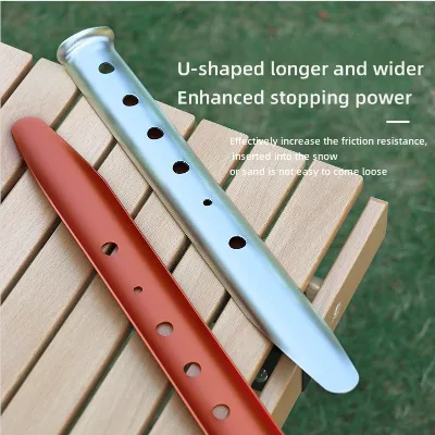 Jukaiwtec PJ14 Aluminum Alloy U-Shaped Tent Stakes & Pegs Lightweight for Snow/Sand Camping & Hiking