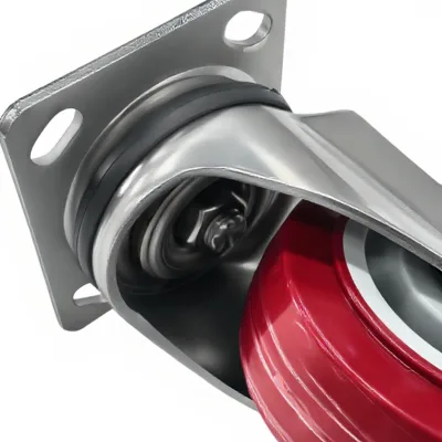 GOOD 5 Inch 200kg SS304 Red PP Swivel Caster Heavy Duty Smooth 360 Rotation for Cart Equipment Hardware