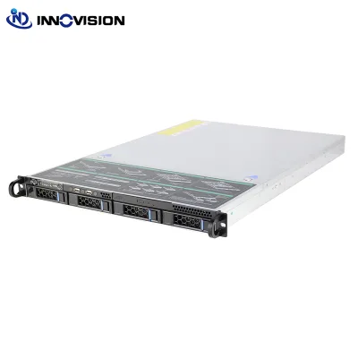 Factory Compact Hotswap 1u 4 Bays Server case Sata MCIO Hotswap Backplane Option Redundant Powersupply