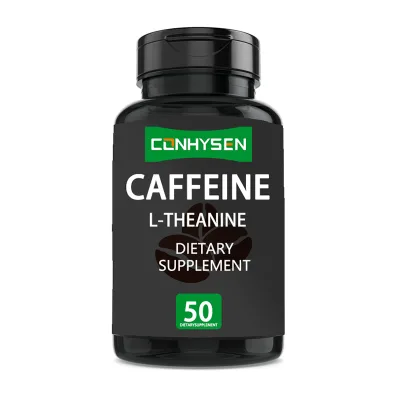 Private Label Caffeine L-Theanine Softgels Enhance Focus with Medium Chain Triglycerides Supplement L-Theanine Softgels