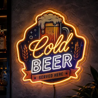 Free Standing LED Sign with Reception Logo Sign and Acrylic Business Sign for Lounge Welcome Area and Menu Wall Decor Use