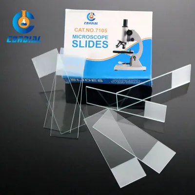 CORDIAL 7105 Frosted One End One Side Ground Edges Microscope Slides for Laboratory Use