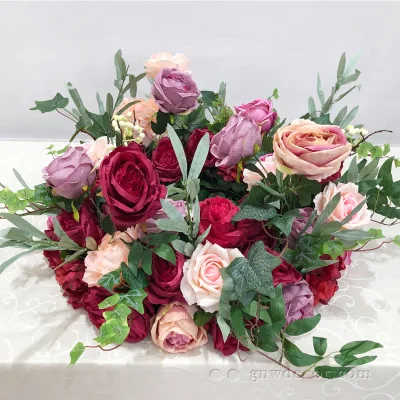 GNW Customized Silk Floral Arrangement Wedding Decoration Artificial Rose Flower Balls Wreath Foam Base Easy Assembly Baby