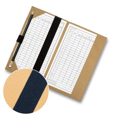 Personalized Crazy Horse Leather Golf Scorecard Holder Golf Yardage Book Score Card Notebook Accessories