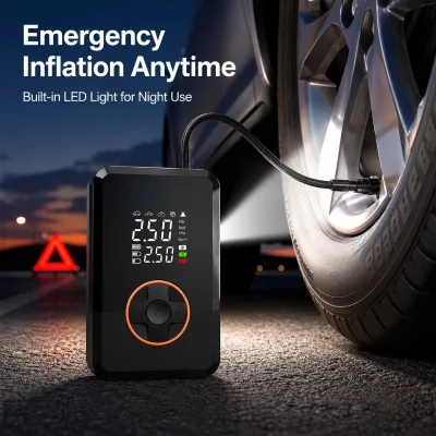 Wholesale Customizable Logo Smart Auto Shut-Off 4000mAh Digital Display Portable Tire Inflator Pump for Bike and Car Tires