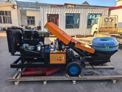 Small DR-4102 Concrete Pump Max Vertical 15m Fine Stone Mortar Pump