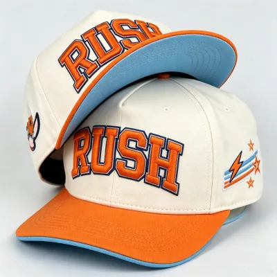 Wholesale Custom Two Color Double Layer Brim Custom Embroidery Baseball Cap