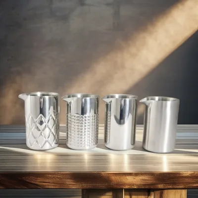 High Quality Stainless Steel 540Ml Mixing Mug Round Wine Cup for Bar Use Essential Coffee Tea & Espresso Supplies Tool Set