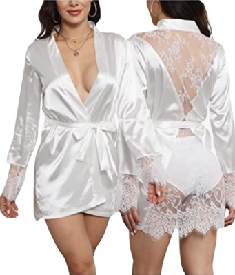 Luxury Lingerie Robe Nightdress Lace Top Sexy Lingerie for Women Lace Lingerie Sexy Hot Transparent Sexy Night Sleeping Dress