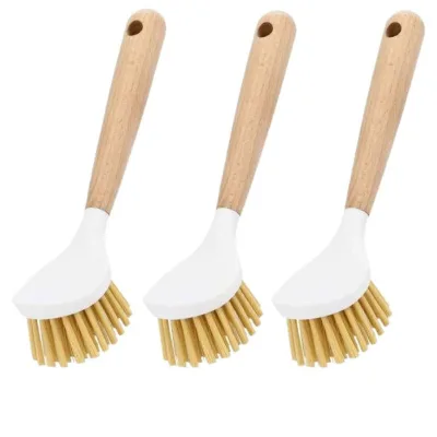 Household Clean Dishwashing Brush With Wooden Handle Not Hurt the Pot Dish Kitchen Cleaning Brushes