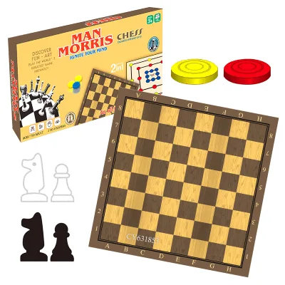 New Arrival 2 in 1 Nine Men's Morris Chess Educational Toy Chess Games Board Game for Children