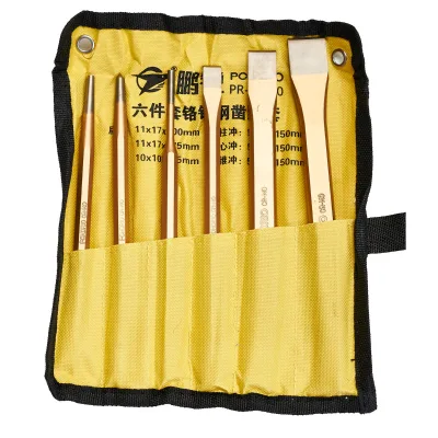 High Hardness 6Pcs Cr-Mo Steel Heavy Duty Concrete Chisel Set Durable Masonry Tool for Construction Work