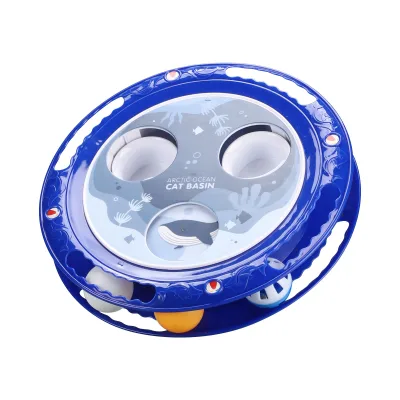 Cat Leaky Food Play Toys Cat Smart Automatic Slow Feeding Food Turntable Toy Cat Teasing Toys