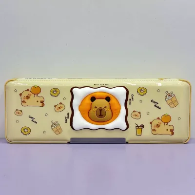 LINDA 3d Capybara Pencil Case Student Cartoon Cute Pencil Case Children's Large Capacity Pencil Case