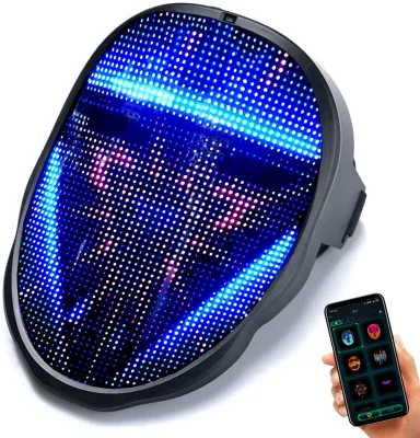 Customizable High Light Shining Mask Programmed Led Mask with Bluetooth-compatible App Controlled