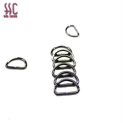 Iron D ring buckle for bags, D ring welded, metal D ring