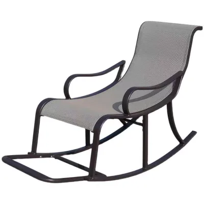Modern Design Outdoor Living Room Metal Rattan Rocking Lounge Chair for Patio Bedroom Restaurant Pool Conference Use