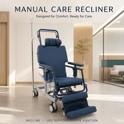 ANYHOMECARE AHC-YM224 Mobile Multifunctional Manual Medical Dialysis Recliner Chair 200kg Load Capacity CE Hospital/Clinic/Home