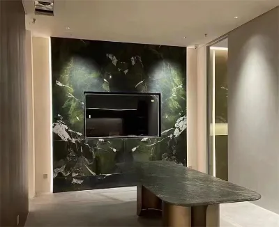 The Wizard of OZ Marble for TV Background Natural Green Marble Slab for Wall