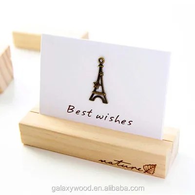 factory supply Custom natural pine Wood card base
