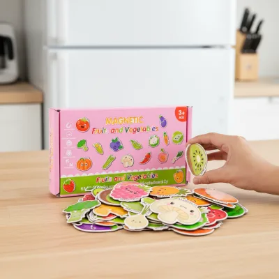 43PCS Food Refrigerator Magnets Fruit Vegetable Kitchen Magnets Gift Ready for Kids