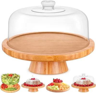 Sleek Cake Display Bamboo Cake Stands for Weddings and Special Events Cake Support