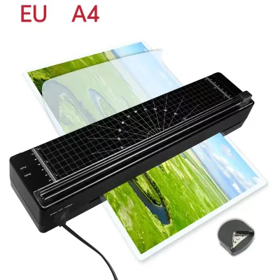 All-in-One Heated Roll Laminator A4 with Paper Cutter Rounder & 10pcs Thermal Films