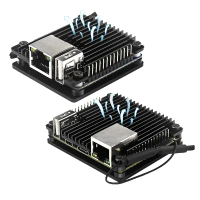 High Quality Black Aluminum Case Protective Radiator for Pi Zero & Pi Zero 2 Passive Cooling Encloser for Electronic Accessories
