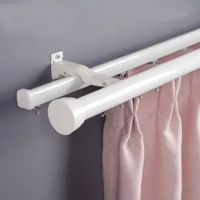Railway-style Simple and Bold Aluminum Alloy Silent Sliding Track with Single or Double Curtain Rods and Aluminum Profiles