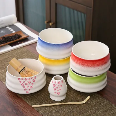 Japanese Premium Wholesale Matcha Hand Made Ceramic Bowls Japanese Matcha Whisk Bamboo Ceramic Tea Bowl
