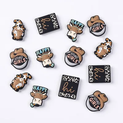 Wholesale Cowgirl Silicone Focal Beads for Pacifier Chain Pen Necklace Bracelets Jewelry Making DIY