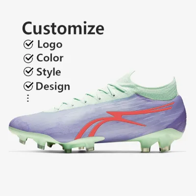 Custom OEM High Ankle Professional Soccer Boots with Synthetic Upper for Artificial Turf Winter Summer Use for Men