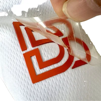 Custom Logo 3D Waterproof Silicone Iron-On Patches Heat Transfer One Color Thick Label Soft Hot Stamping Fabric Chest Label